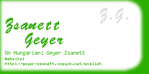 zsanett geyer business card